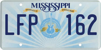 MS license plate LFP162