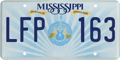 MS license plate LFP163