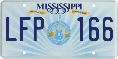 MS license plate LFP166
