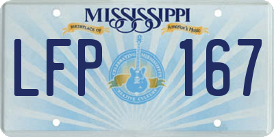 MS license plate LFP167