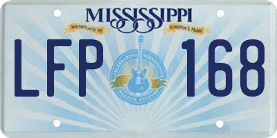 MS license plate LFP168