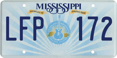 MS license plate LFP172