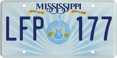 MS license plate LFP177