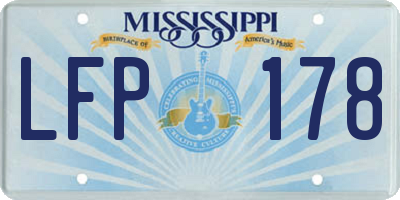 MS license plate LFP178