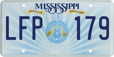 MS license plate LFP179