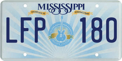 MS license plate LFP180