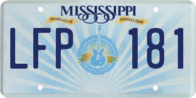 MS license plate LFP181