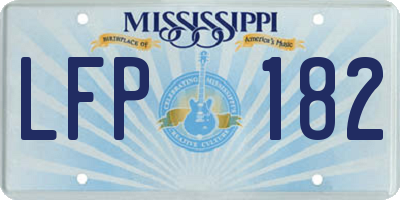 MS license plate LFP182