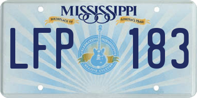 MS license plate LFP183