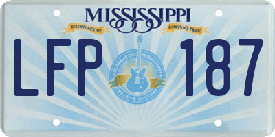 MS license plate LFP187