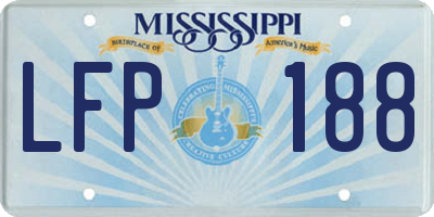 MS license plate LFP188