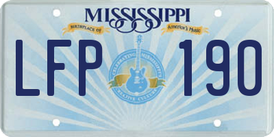 MS license plate LFP190