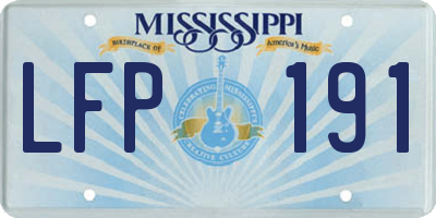 MS license plate LFP191