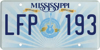 MS license plate LFP193