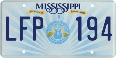 MS license plate LFP194