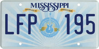 MS license plate LFP195