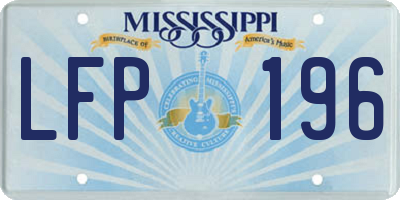 MS license plate LFP196