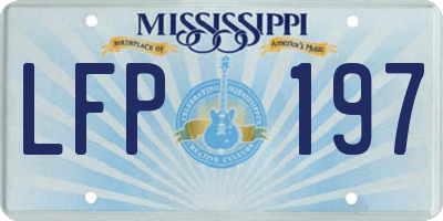 MS license plate LFP197