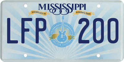 MS license plate LFP200