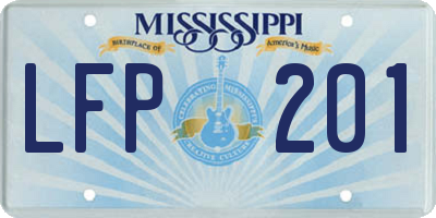 MS license plate LFP201