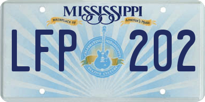 MS license plate LFP202