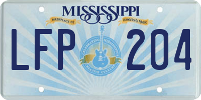 MS license plate LFP204