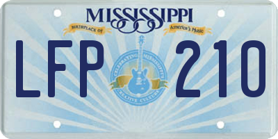 MS license plate LFP210