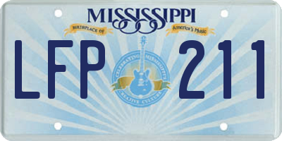 MS license plate LFP211