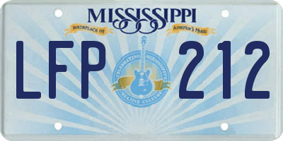 MS license plate LFP212