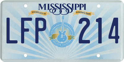 MS license plate LFP214