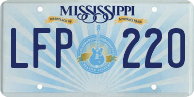 MS license plate LFP220