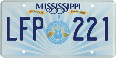 MS license plate LFP221