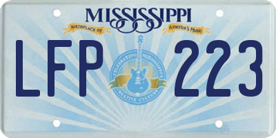MS license plate LFP223