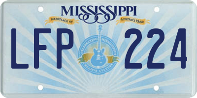 MS license plate LFP224