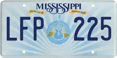 MS license plate LFP225