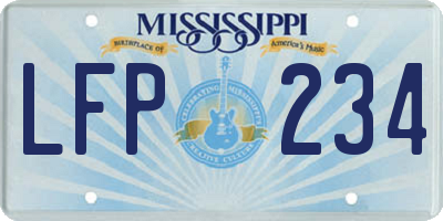 MS license plate LFP234