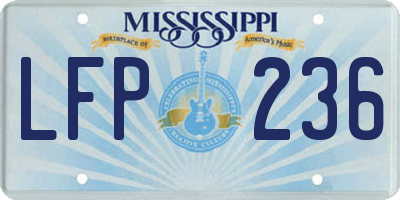 MS license plate LFP236
