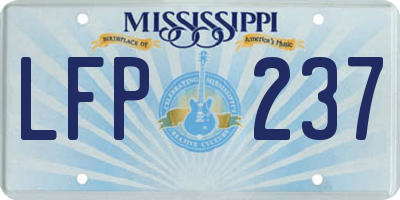 MS license plate LFP237