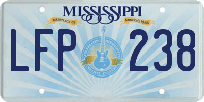 MS license plate LFP238