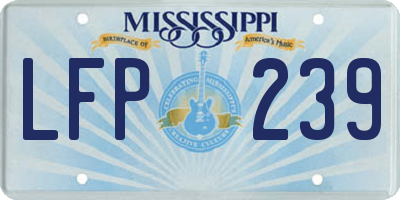 MS license plate LFP239
