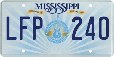 MS license plate LFP240