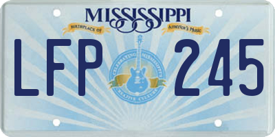 MS license plate LFP245