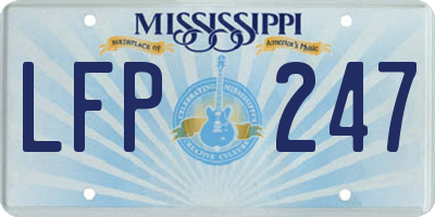 MS license plate LFP247