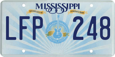 MS license plate LFP248
