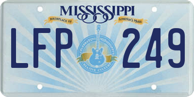 MS license plate LFP249