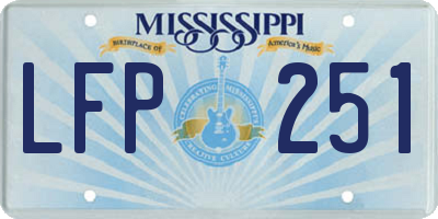MS license plate LFP251