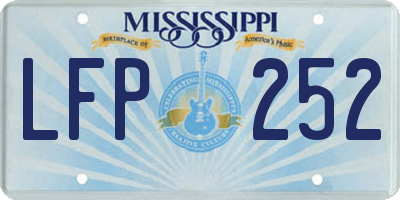 MS license plate LFP252