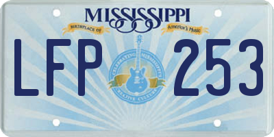 MS license plate LFP253