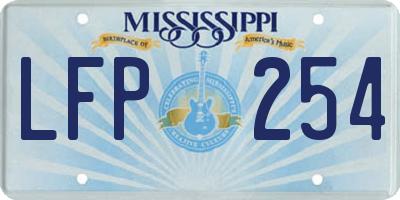 MS license plate LFP254