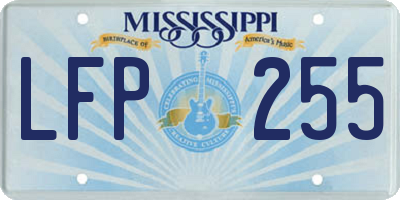 MS license plate LFP255